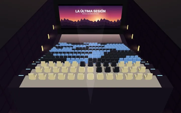 Sala de cine en 3D