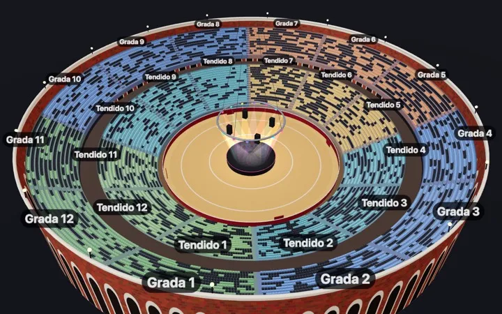 Plaza / auditorio circular en 3D