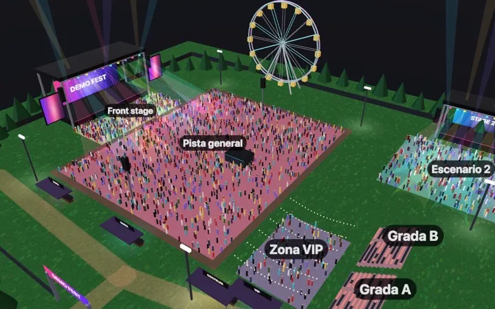 Festival al aire libre en 3D