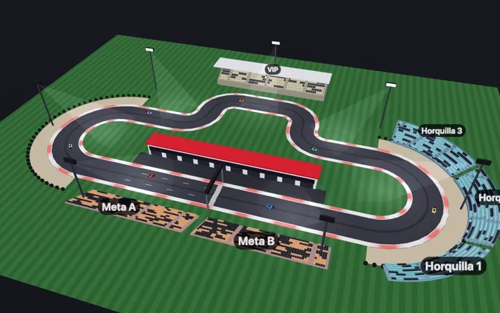 Circuito de karting en 3D