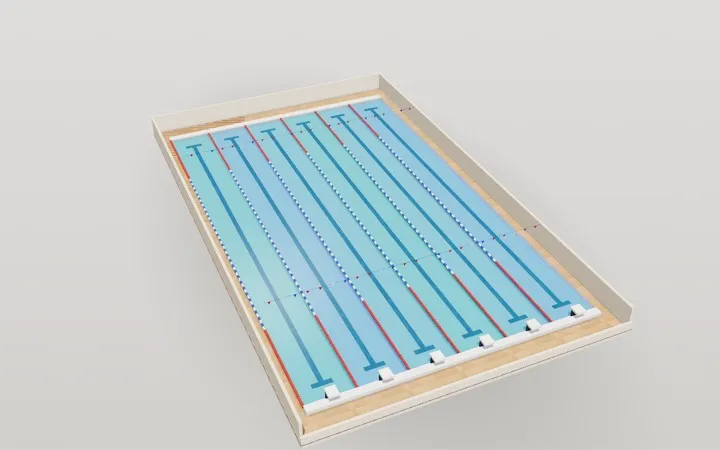 Calles de piscina en 3D