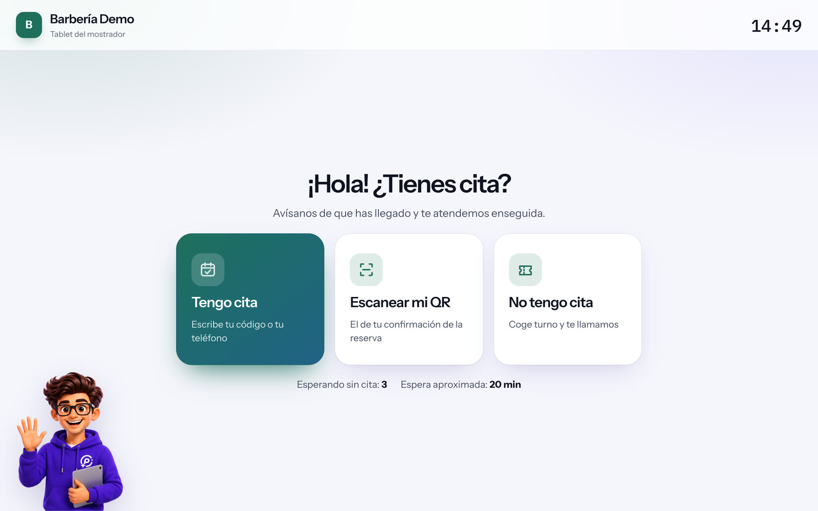 El kiosco: el cliente se anuncia solo